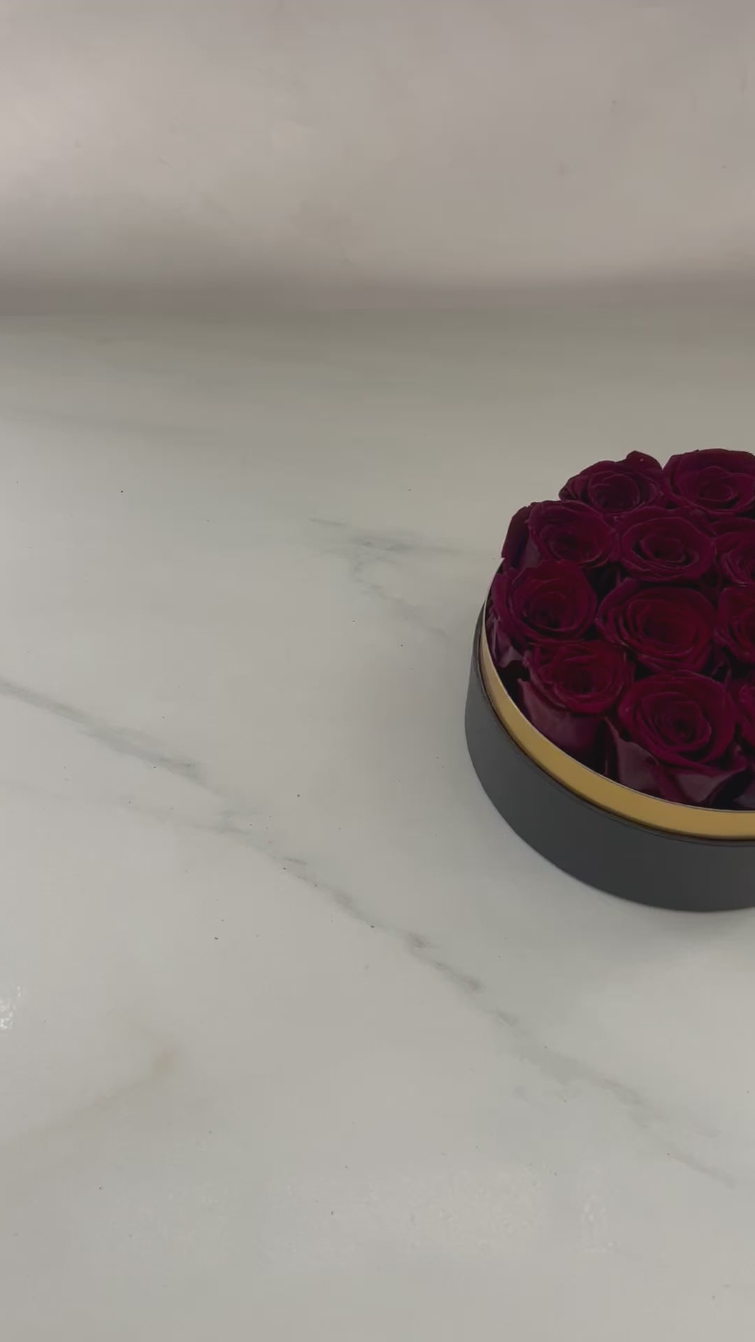 Acrylic Box with Burgundy Eternal Roses